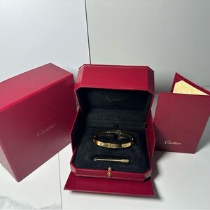 Cartier Yellow Gold Bracelet with Diamond Details